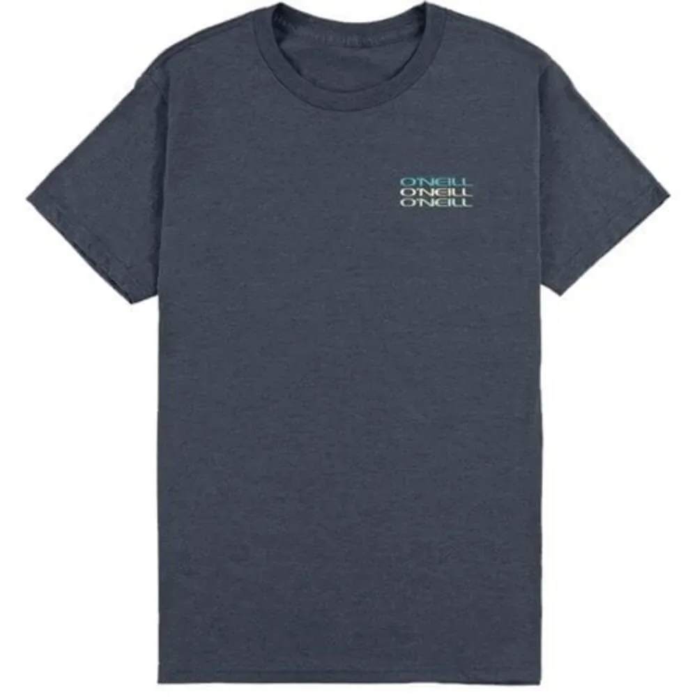 O'Neill Men's Modern Fit Back Trifecta Logo Dark Heather Blue T-Shirt L